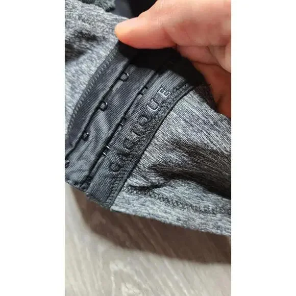 Cacique Gray Black Lace Lightly Lined Balconette Bra 40F - Picture 8 of 8